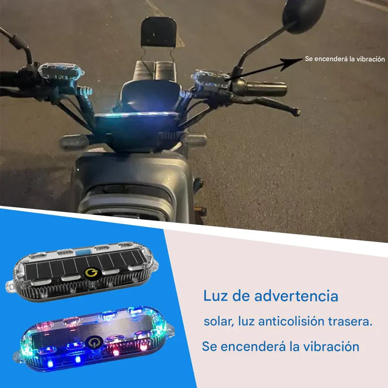 Luz de Alarma LED Solar para Vehículos | Señal Estroboscópica de Alta Intensidad