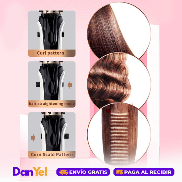 PLANCHA CABELLO 3 X 1 ALACIADO CREPE RIZADO PROFESIONAL