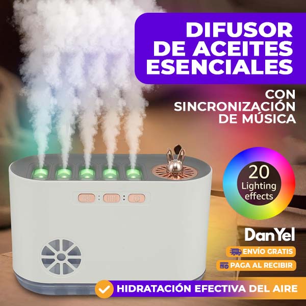 DIFUSOR DE ACEITES ESENCIALES CON SINCRONIZACIÓN DE MÚSICA