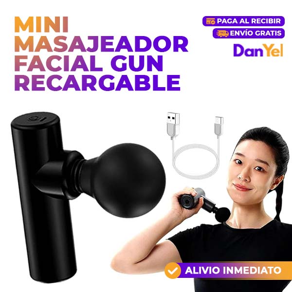 MINI MASAJEADOR FACIAL GUN RECARGABLE