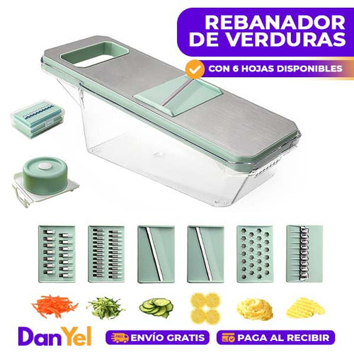 REBANADOR DE VERDURAS CON 6 HOJAS DISPONIBLES