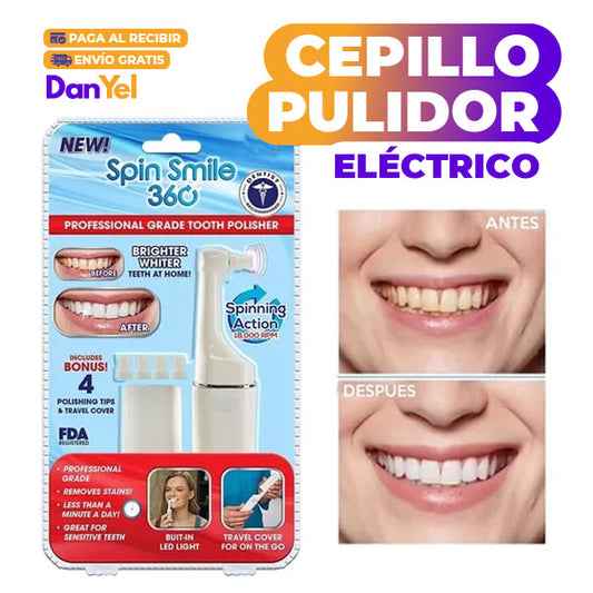 CEPILLO PULIDOR ELÉCTRICO: SONRISA BLANCA Y BRILLANTE EN CASA ✨ÚLTIMO DÍA 49% OFF🔥