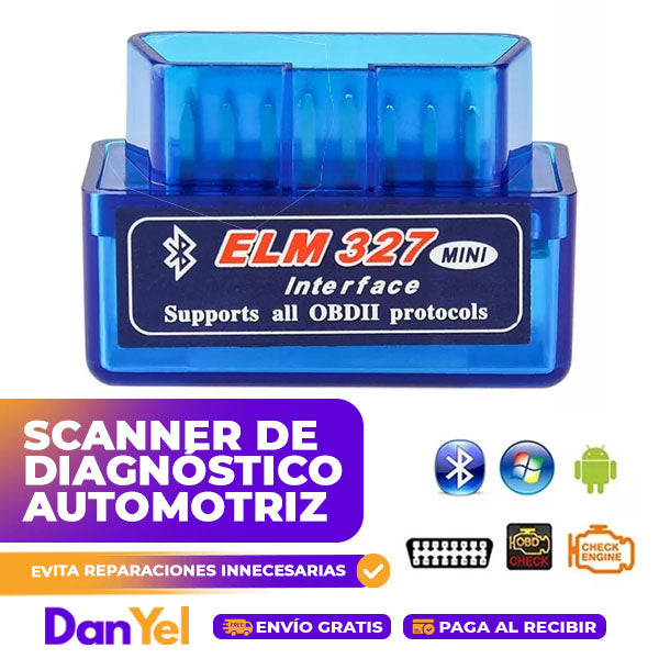 SCANNER DE DIAGNÓSTICO AUTOMOTRIZ CON BLUETOOTH