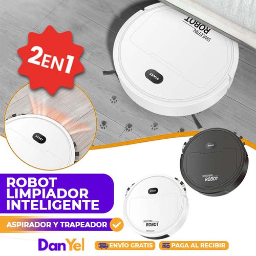 ROBOT LIMPIADOR INTELIGENTE ASPIRADOR Y TRAPEADOR 2 EN 1