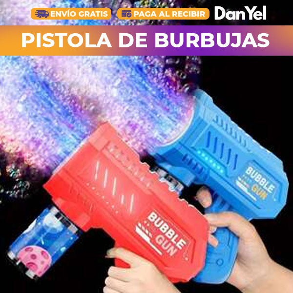 PISTOLA DE BURBUJAS BUBLE GUM