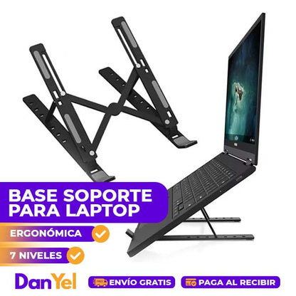 BASE SOPORTE PARA LAPTOP ERGONÓMICA RECLINABLE X 7 NIVELES