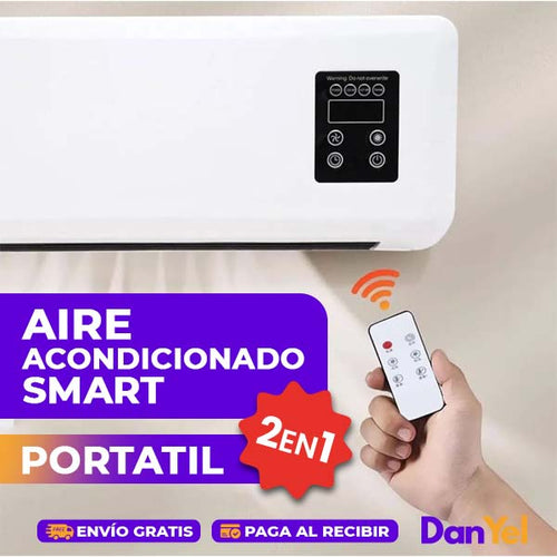 AIRE ACONDICIONADO SMART FRÍO CALOR 2 EN 1 PORTÁTIL