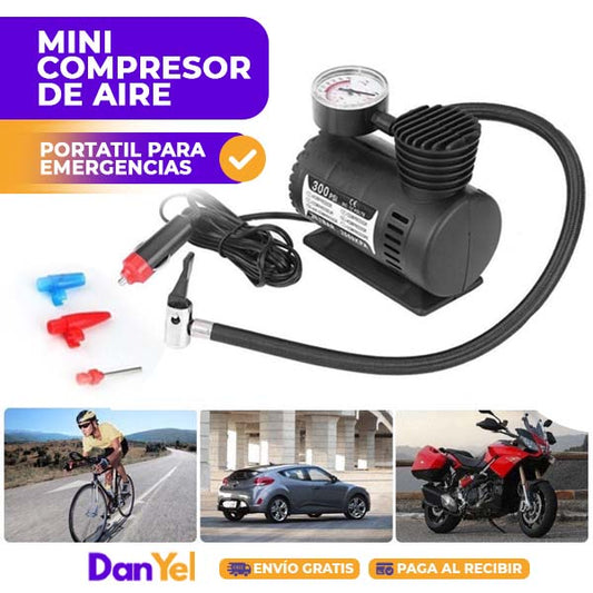 MINI COMPRESOR DE AIRE PORTATIL EMERGENCIA