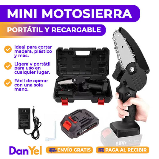 MINI MOTOSIERRA DE MANO PORTÁTIL ELÉCTRICA RECARGABLE