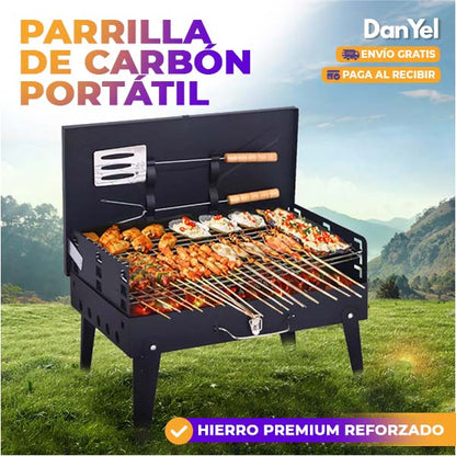 PARRILLA DE CARBÓN PORTÁTIL PLEGABLE