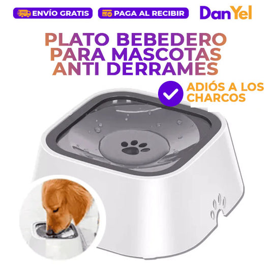 PLATO BEBEDERO PARA MASCOTAS ANTI DERRAMES