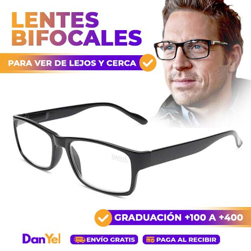 LENTES BIFOCALES PARA VER DE LEJOS Y CERCA 100 A +400