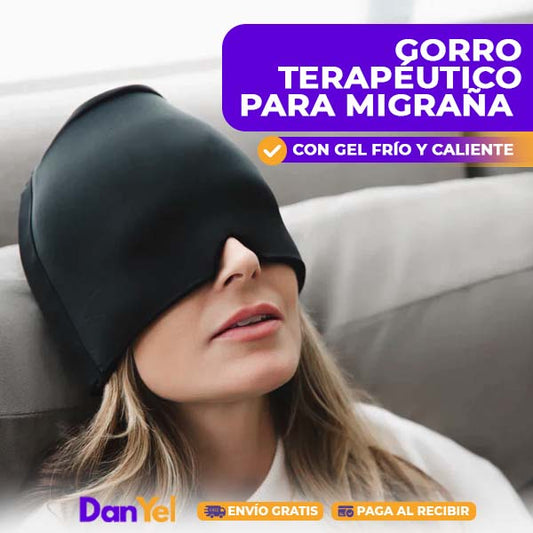 GORRO TERAPÉUTICO PARA MIGRAÑA CON GEL FRÍO Y CALIENTE