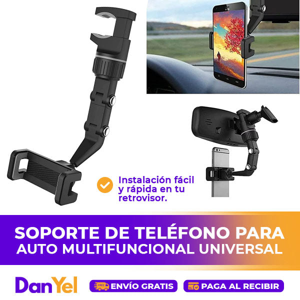 SOPORTE DE TELÉFONO MULTIFUNCIONAL UNIVERSAL PARA COCHE 360°