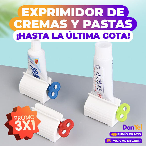 EXPRIMIDOR DE CREMAS Y PASTAS ¡HASTA LA ÚLTIMA GOTA! 🔥 SUPER PROMO 3X1 🔥