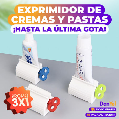 EXPRIMIDOR DE CREMAS Y PASTAS ¡HASTA LA ÚLTIMA GOTA! 🔥 SUPER PROMO 3X1 🔥