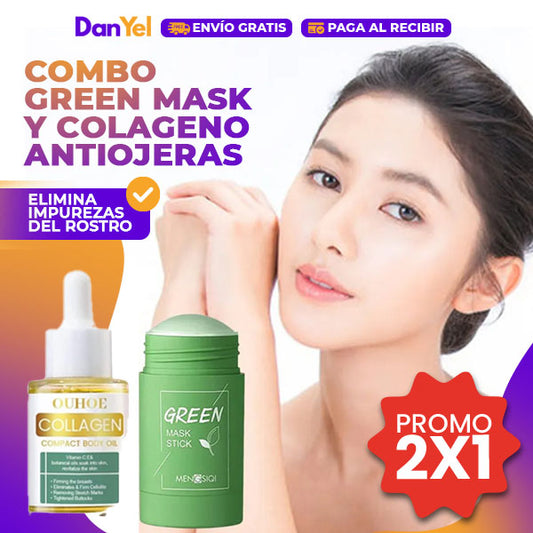 GREN MASK + COLAGENO ANTIOJERAS | ELIMINA IMPUREZAS DEL ROSTRO | GRATIS