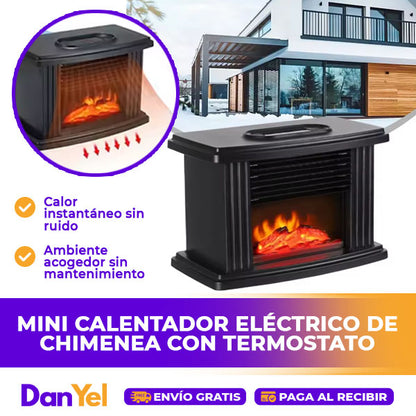 MINI CALENTADOR ELÉCTRICO DE CHIMENEA CON TERMOSTATO