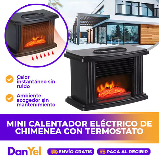 MINI CALENTADOR ELÉCTRICO DE CHIMENEA CON TERMOSTATO