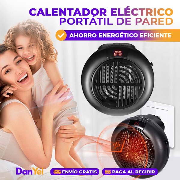 CALENTADOR ELÉCTRICO PORTÁTIL DE PARED DE 900W