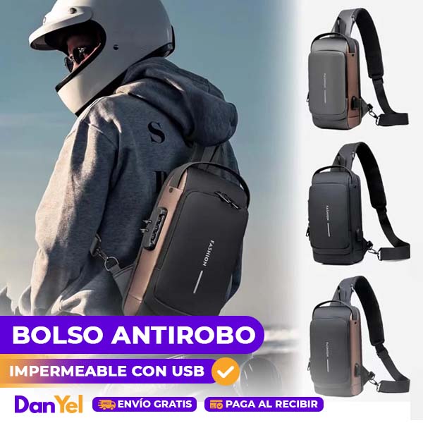 BOLSO ANTIROBO IMPERMEABLE CON USB