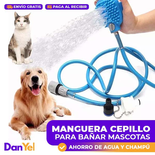 MANGUERA CEPILLO PARA BAÑAR MASCOTAS