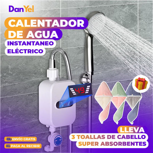 🔥SUPER PROMO 45% OFF🔥 CALENTADOR DE AGUA ELÉCTRICO INSTANTÁNEO + 🎁 3 TOALLAS DE CABELLO SUPER ABSORBENTES GRATIS