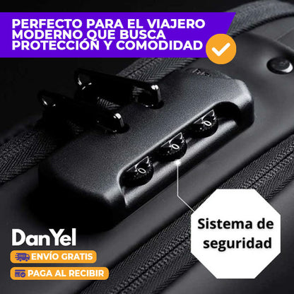 BOLSO ANTIROBO IMPERMEABLE CON USB