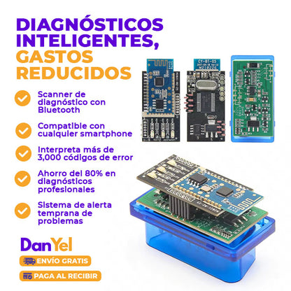 SCANNER DE DIAGNÓSTICO AUTOMOTRIZ CON BLUETOOTH