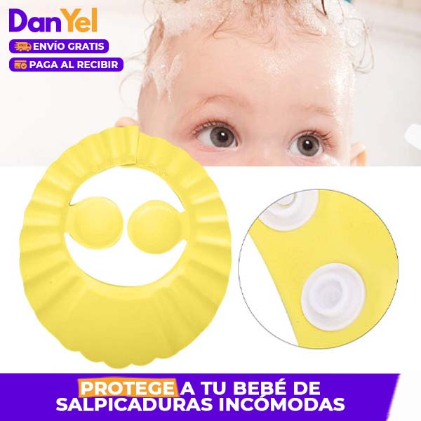 GORRO DE BAÑO CON PROTECCIÓN PARA BEBE 2X1