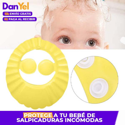 GORRO DE BAÑO CON PROTECCIÓN PARA BEBE 2X1