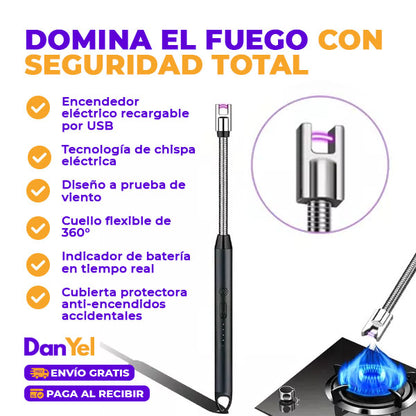 ENCENDEDOR ELÉCTRICO DE COCINA RECARGABLE USB