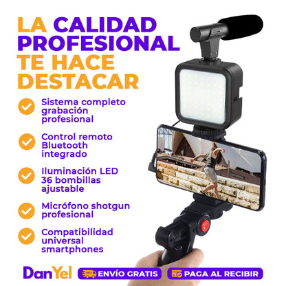 KIT DE GRABACIÓN DE VIDEO PORTÁTIL CON BLUETOOTH