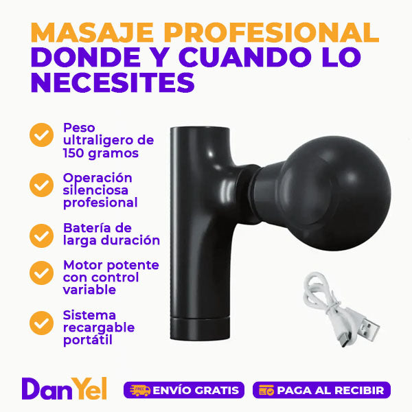 MINI MASAJEADOR FACIAL GUN RECARGABLE