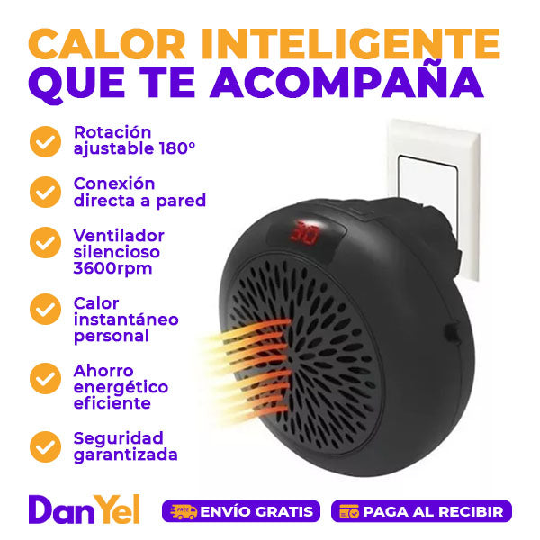 CALENTADOR ELÉCTRICO PORTÁTIL DE PARED DE 900W