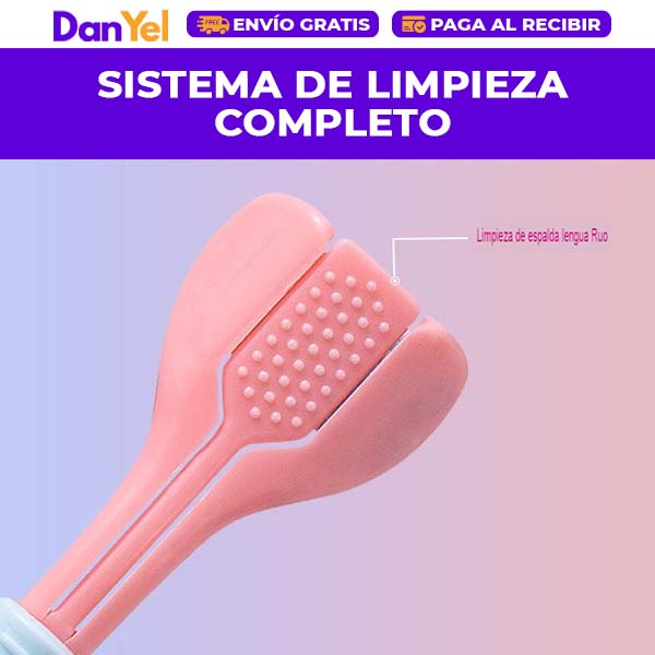 4x1 CEPILLO DE DIENTES DE TRES LADOS PARA NIÑOS Y ADULTOS 360° 4x1