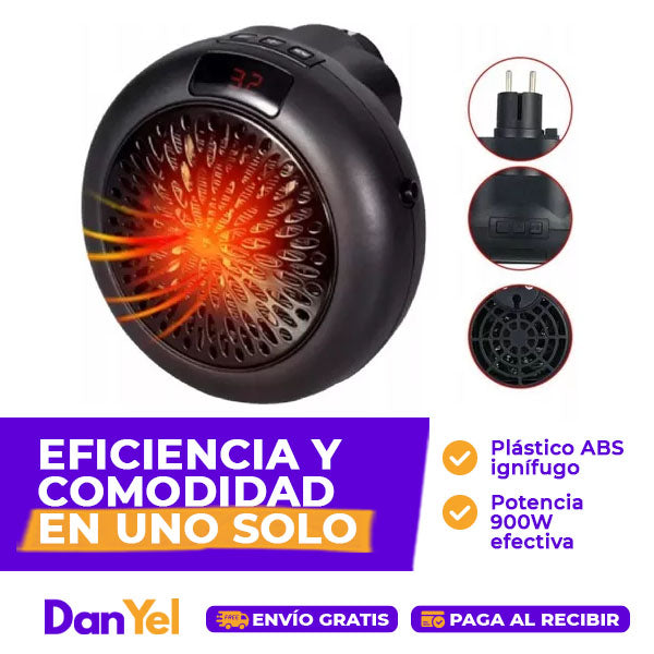 CALENTADOR ELÉCTRICO PORTÁTIL DE PARED DE 900W