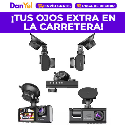 DASH CAM™ CÁMARA DE SEGURIDAD PARA CARRO 3 EN 1