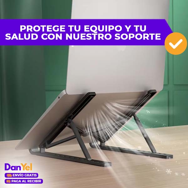 BASE SOPORTE PARA LAPTOP ERGONÓMICA RECLINABLE X 7 NIVELES