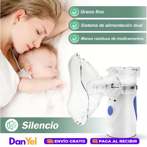 NEBULIZADOR ULTRASÓNICO PORTÁTIL SILENCIOSO ADULTOS/NIÑOS