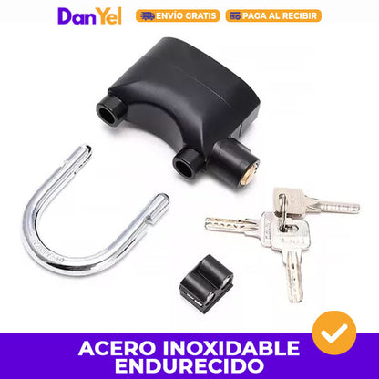 CANDADO ANTIRROBO CON ALARMA IMPERMEABLE