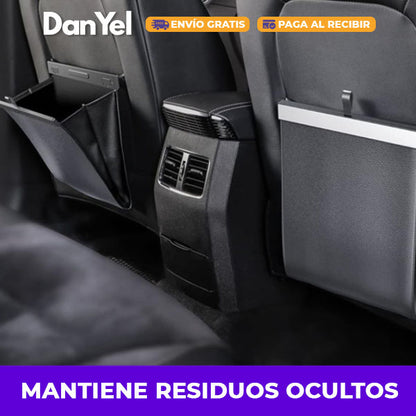 ELEGANTE BOLSA DE BASURA GRANDE PARA ASIENTO DE AUTO CON CIERRE MAGNÉTICO