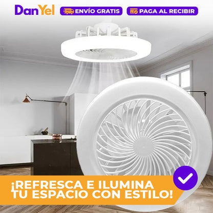 VENTILADOR DE TECHO INTELIGENTE CON LÁMPARA LED A CONTROL REMOTO