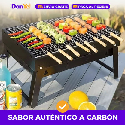 PARRILLA DE CARBÓN PORTÁTIL PLEGABLE