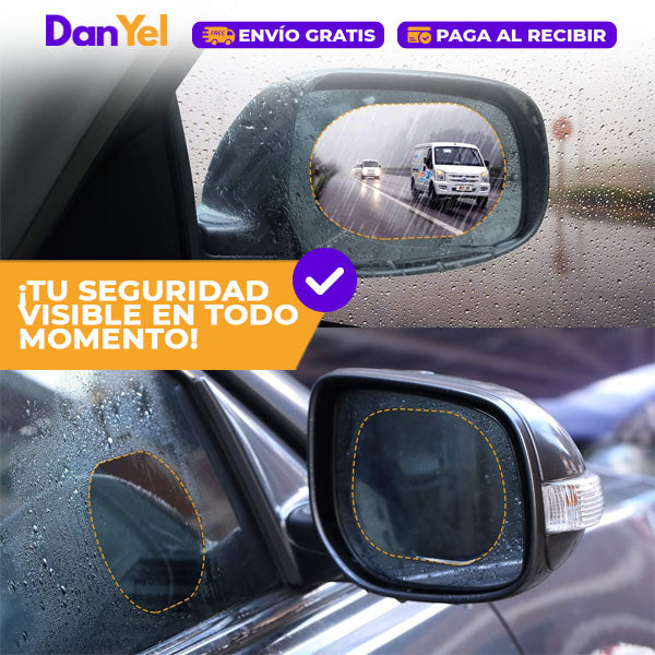 4x1 CUBIERTA IMPERMEABLE PARA RETROVISOR: SEGURIDAD EN LA LLUVIA 🔥 SUPER PROMO 4X1 🔥