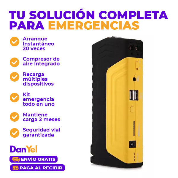 INICIADOR DE BATERIA PORTATIL PARA CARROS EN ESTUCHE