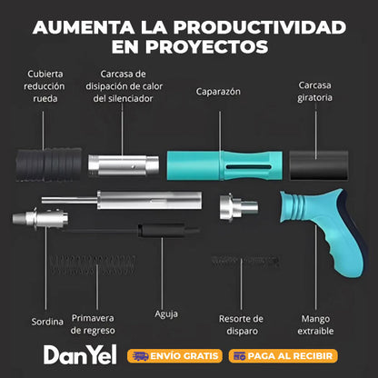 PISTOLA REMACHADORA DE CLAVOS PROFESIONAL