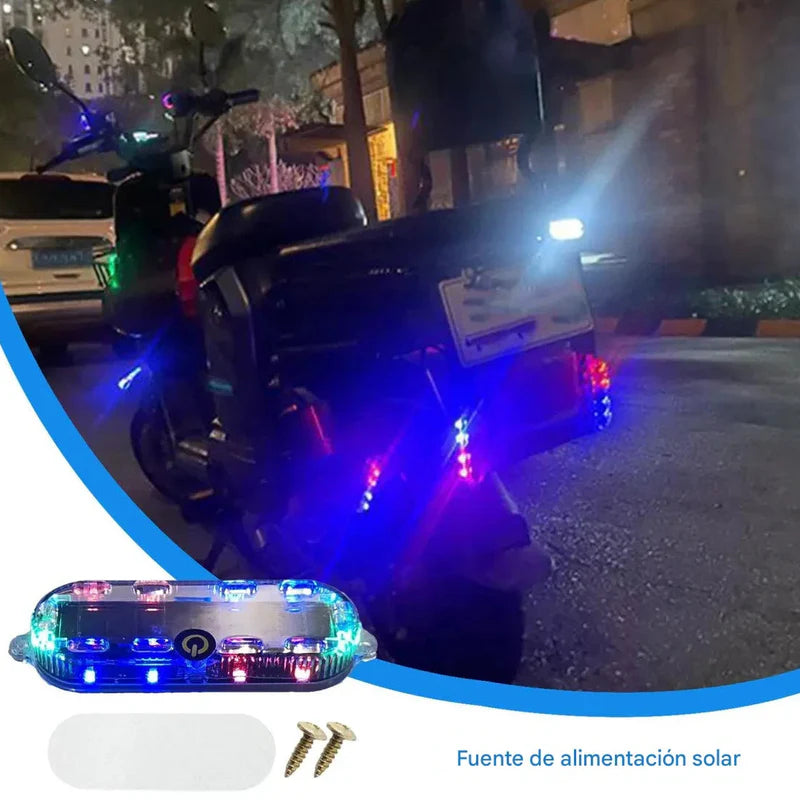 Luz de Alarma LED Solar para Vehículos | Señal Estroboscópica de Alta Intensidad