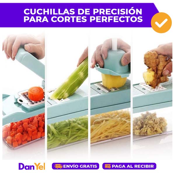 REBANADOR DE VERDURAS CON 6 HOJAS DISPONIBLES