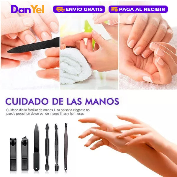 SET DE MANICURA Y PEDICURA DE 16 PIEZAS CON ESTUCHE. EQUIPO PROFESIONAL